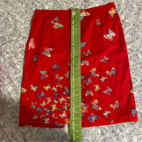 Krizia Jeans made in Italy red midi skirt - Picture 5 of 6